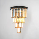 Decorbites crystal gold chandelier black & amber living room light