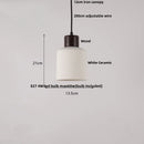 DecorBites™ Ceramic Wood Pendant Lamp LED Hanging Light Fixture for Modern Home Decor