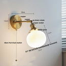 DecorBites™ Ceramic LED Wall Lights with Pull Chain Switch for Bathroom Mirror