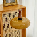 DecorBites™ Amber LED Pendant Light Fixture Wood Glass Loft Adjustable Hang Lamp