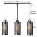 DecorBites™ Industrial Nordic Black Iron Cage Pendant Light Loft Hanging Lamp