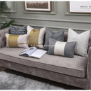 DecorBites™ Frosted Gold Satin Lumbar Pillow Covers - Luxe Sofa Cushion Cases