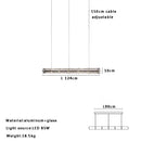 DecorBites™ Glass LED Chandelier: Modern Italian Design for Dining Room, Kitchen Island, or Home Luxury