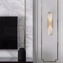 DecorBites™ Linear Marble Chandelier: Modern Circular Alabaster Pendant Light