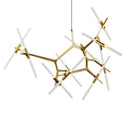 DecorBites™ LED Chandelier: Modern Gold Black Ceiling Pendant for Kitchen Dining Living Bedroom