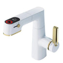 DecorBites™ LED Basin Faucet Pull Out White Gold Water Mixer Sink Tap