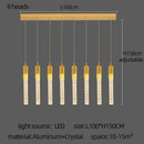 DecorBites™ Gold Crystal LED Chandelier: Modern Dining Room Lamps, Hanging Kitchen Ceiling Light