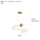DecorBites™ Acrylic LED Chandelier: Modern Living Room Pendant Lamp