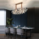 DecorBites™ Crystal LED Chandelier: Modern Luxury Indoor Hanging Lamp, Living Room Decor