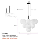 DecorBites™ Glass Ball Pendant Chandelier for Kitchen Living Room Bedroom