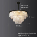 DecorBites™ Elegant Crystal Glass Chandelier for Luxury Home Decor