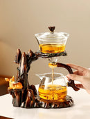 DecorBites™ Lazy Kung Fu Tea Set with Magnetic Water-Separating Bowl & Teapot