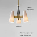 DecorBites™ Elegant White Glass Cup Chandeliers for Luxe Living Room