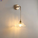 DecorBites™ Adjustable LED Wall Light Clear Glass Copper Bedside Lamp