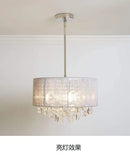DecorBites™ Crystal Fabric Pendant Lamp: Modern Minimalist Style for Bedroom, Study Room & Restaurant.
