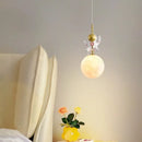 DecorBites™ Astronaut Moon LED Pendant Light for Children's Room, Nordic Iron Design.