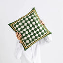DecorBites™ Geometric Tufted Embroidery Cushion Cover 45x45cm Black White Lattice Sofa Pillow