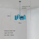 Modern gray led macaron pendant chandelier – dining room u shape light