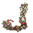 DecorBites™ 250cm Rose Flowers Vine Garland Autumn Cane Backdrop Decor