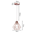 DecorBites™ Iron Frame Pendant Chandelier for Modern Indoor Lighting