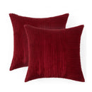DecorBites™ Corduroy Patchwork Striped Christmas Cushion Covers - Set of 2