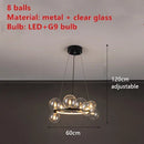 DecorBites™ Branching Bubbles Chandelier in Black and Gold for Modern Dining Room