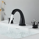 DecorBites™ Gold Crystal Handle Basin Faucet, 3 Hole Widespread Bathroom Sink Tap