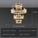 DecorBites™ Luxe Crystal Ceiling Chandelier - Elegant Home Decor Hanging Light for Living Room