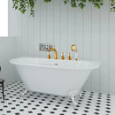 DecorBites™ Gold Crystal Brass Bathtub Faucet Set with Hand shower Head