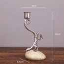 DecorBites™ Gecko Lizard Resin Candlestick: Home Decor Figurine & Candelabrum