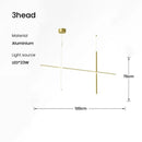 DecorBites™ LED Linear Ceiling Chandelier Italian Designer Luxury Dining Room Chandelier