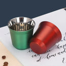 DecorBites™ Double Wall Espresso Mugs 80ml - Set of 2 Stainless Steel Heat Insulated Cups