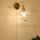 DecorBites™ Art Deco LED Wall Lamp with Pull Switch, Nordic Design, Glass Interior Wall Light