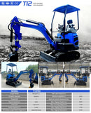 Hot sale 1.8 Ton Mini Excavator Minibagger Kubota Engine Digger Excavator Mini Pelle Chinese Cheap Small Excavator Machine