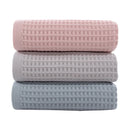 DecorBites™ Cotton Waffle Towel Bath Set for Adults & Children - 70*140cm & 34*74cm