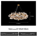 DecorBites™ Kapok Flower Glass Crystal Chandelier for Living Room Dining Bedroom