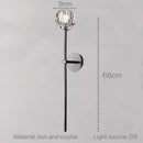 DecorBites™ Crystal Wall Sconce: Modern LED Fixture for Bedroom, Living Room, and Hallway