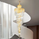 DecorBites™ Crystal Stair Long Chandelier - Simple Modern Design for Duplex Villa Living Room