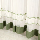 DecorBites™ Lace Embroider Anti-Mosquito Net Door Curtains - Pleated Design for Light and Air Flow