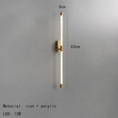 DecorBites™ Acrylic Line LED Wall Lights Dimming Gold Black Metal for Living Room Bedroom