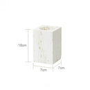 DecorBites™ Beige Travertine Marble Bathroom Set - Soap Dispenser Toothbrush Holder Tissue Box