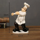 DecorBites™ Bearded Chef Resin Figure Sculpture Modern Kitchen Desk Decor Ornaments