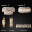 DecorBites™ Gold Double Layer Ring Crystal Pendant Light for Bedroom Dining Living Room