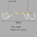 DecorBites™ Gold Black LED Chandelier Modern Minimalist Pendant for Home Decor Lighting