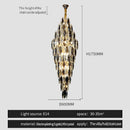 Luxe modern brass and crystal chandelier dining room pendant light