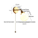 DecorBites™ Glass Rotate Copper LED Wall Sconce - Modern Nordic Bedroom Study Lamp