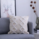 DecorBites™ Lace Tassel Cushion Tufted Sofa Pillowcase for Office Chair Pad