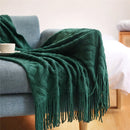 DecorBites™ Knitted Nordic Sofa Blanket - Soft Wool Blend Bed End Towel for Hotel Bedroom Decor