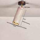 DecorBites™ LED Ceiling Lamp Natural Yellow Travertine Walnut Wood Ceiling Lights