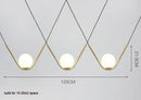 DecorBites™ Golden Black Perle Trio Pendant - Metal G9 LED Linear Dining Light